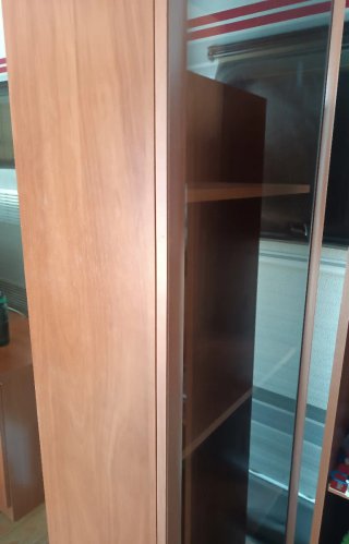 Regalo.Mueble cristalero madera y cristal 2x 11