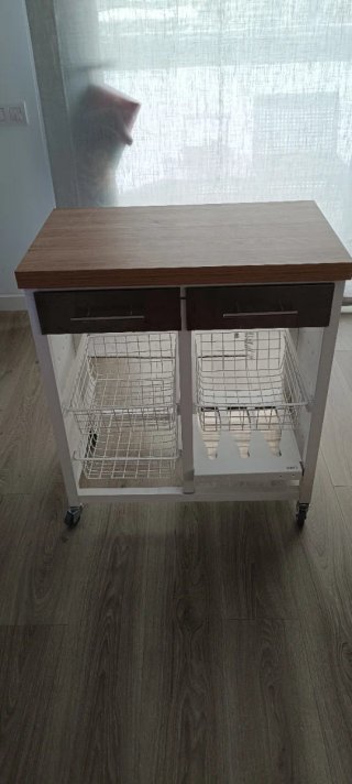 Mesa camarera de cocina/despensa con ruedas