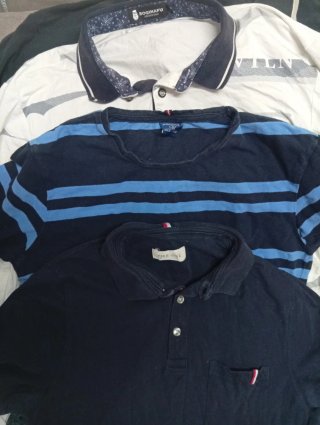 Lote 4 Polos y Camiseta Hombre Talla S