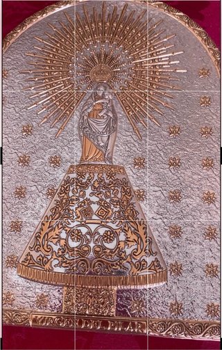 Cuadro Virgen del Pilar 45x42cm