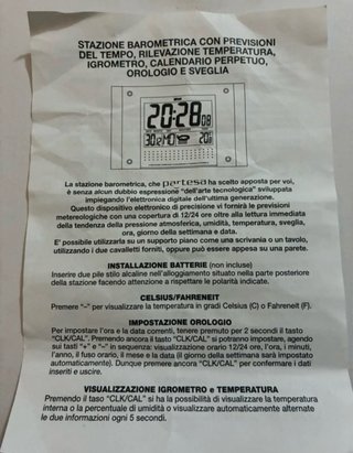 Stazione meteo digitale Partesa