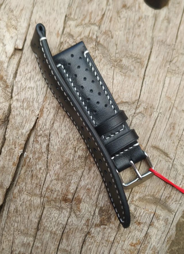 Correa de piel vacuna para reloj. 20mm