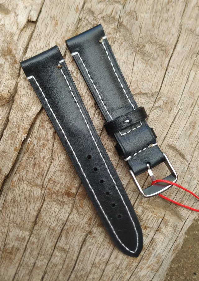 Correa de piel vacuna para reloj. 20mm