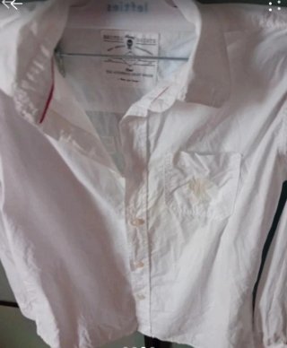 Camisa Brotes Shirds  Blanca Talla XS 12 Años