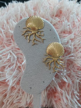 Pendientes Marinos Dorados de Acero Inoxidable
