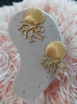 Pendientes Marinos Dorados de Acero Inoxidable