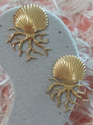 Pendientes Marinos Dorados de Acero Inoxidable