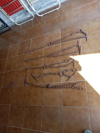 Catene antiche da camino in ferro
