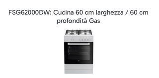 Cucina 60 cm Beko