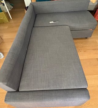 Sofá Cama Ikea Gris Tela