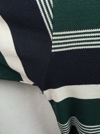 Polo Lacoste Vintage Rayas Azul/Verde