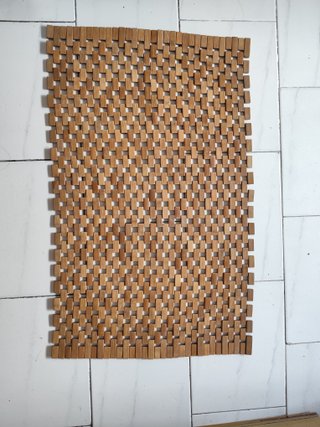 Alfombra de baño teca antideslizante