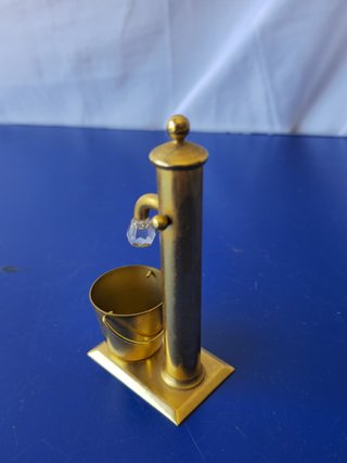Fontana Decorativa in Ottone Dorato 24k Cristallo