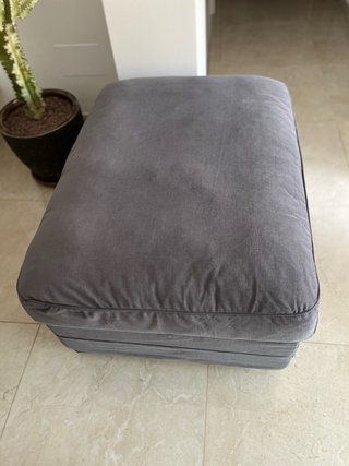Reposapiés Ikea Gronlid gris con almacenaje