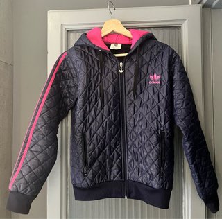 Chaqueta Adidas Acolchada Azul y Rosa