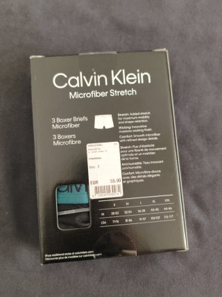 3 Calzoncillos Calvin Klein Microfibra Talla S