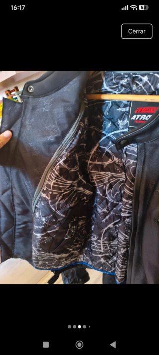 Cazadora de piel para moto