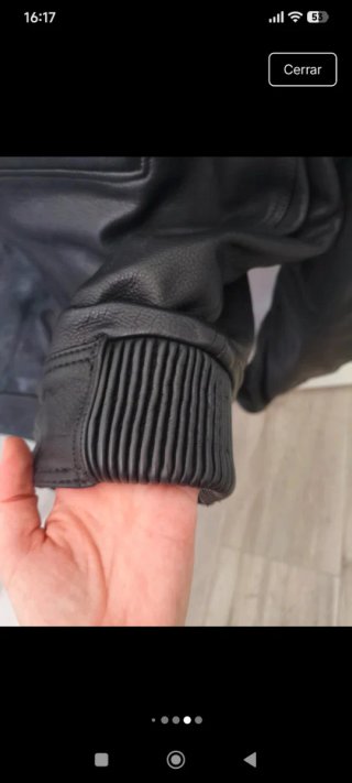Cazadora de piel para moto