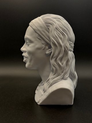 Busto 3D Ronaldinho - Stampa Plastica 20cm