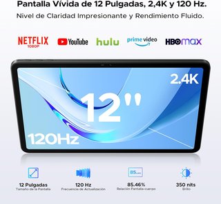 SIN ABRIR Tablet 12 Pulgadas 2.4K 120Hz 10000mAh