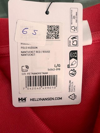 POLO HELLY HANSEN HUDSON ROJO