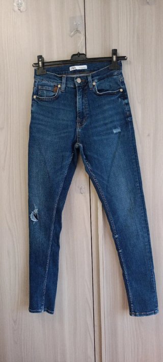 Set Zara Jeans Slim Blu + T-Shirt Grigia