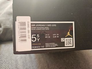 Nike Air Jordan 1 Mid Verde Talla 38