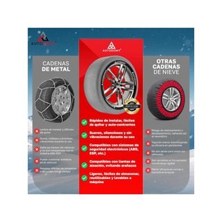 Autodomy cadenas textil nieve talla L