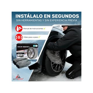 Autodomy cadenas textil nieve talla L