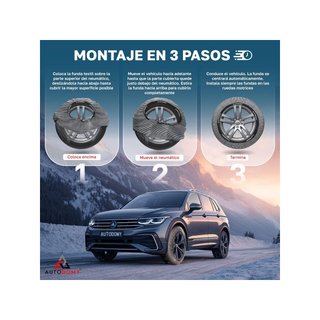 Autodomy cadenas textil nieve talla L