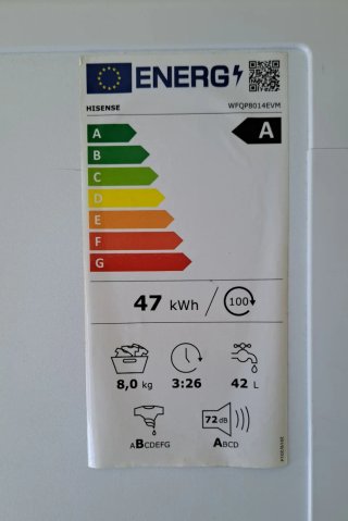 Lavadora Hisense 8kg Steam Inverter - WFQP9014EVM
