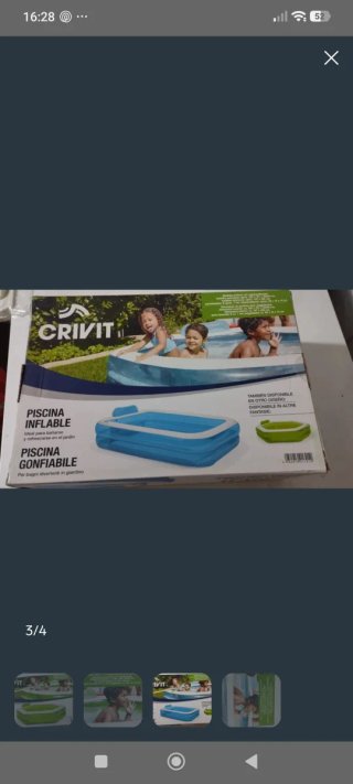Piscina inflable CRIVIT verde y blanca