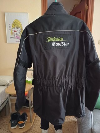 Chaqueta de moto negra