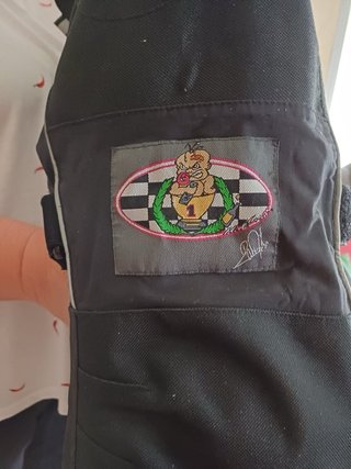 Chaqueta de moto negra