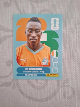 Cromo Van Diomande Mundial 2026