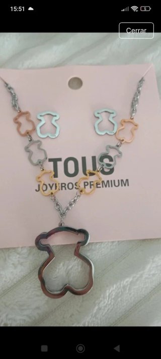 Conjunto de collar y pendientes
