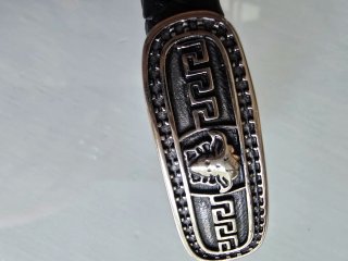 Pulsera Piel Trenzada Negra Cierre acero