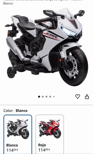 Moto Eléctrica Infantil Honda CBR 1000RR