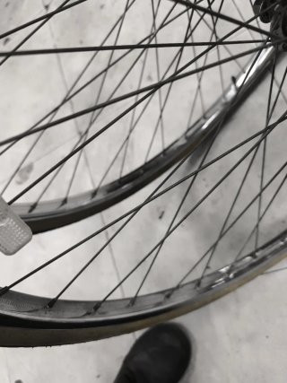 Juego Ruedas Bici Clásica Cromadas 650x25