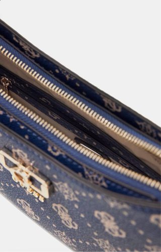 Bolso Guess azul y dorado