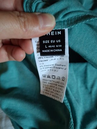 Vestido camiseta verde talla L