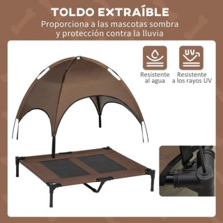 Cama para mascotas con toldo
