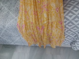 Vestido Cortefiel amarillo estampado
