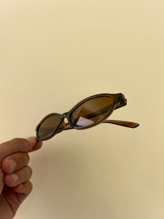 Occhiali da sole marroni ovali