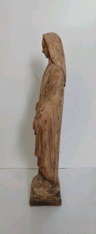 Antica statua Madonna in legno