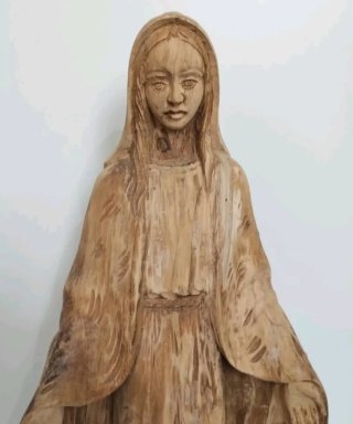 Antica statua Madonna in legno