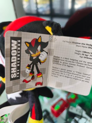 Peluche Shadow Sonic 30cm