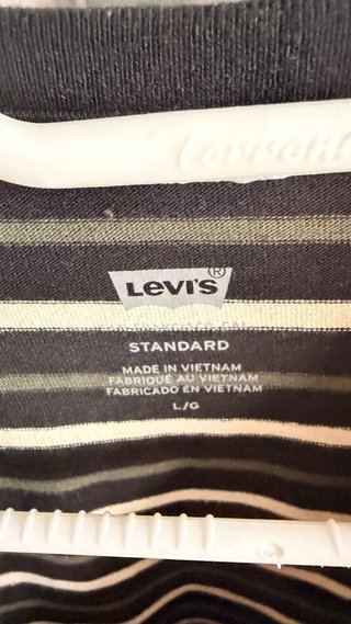 Camiseta Levi's Rayas Negra y Blanca