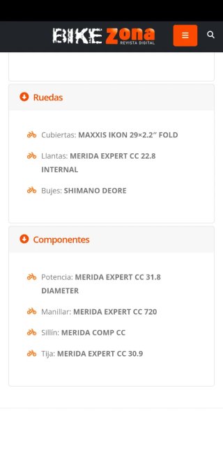 Bicicleta Merida Ninety Six 4000