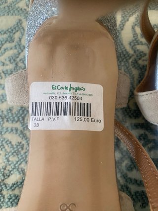 Zapatos de fiesta Pedro Miralles tacón beige/plata